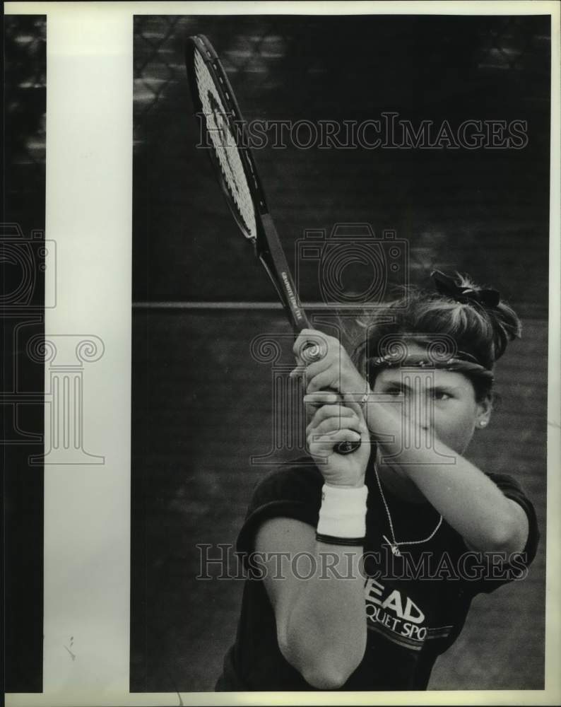 1985 Press Photo Tennis player Chesley Seals at St. Mary&#39;s Hall - sas14653- Historic Images