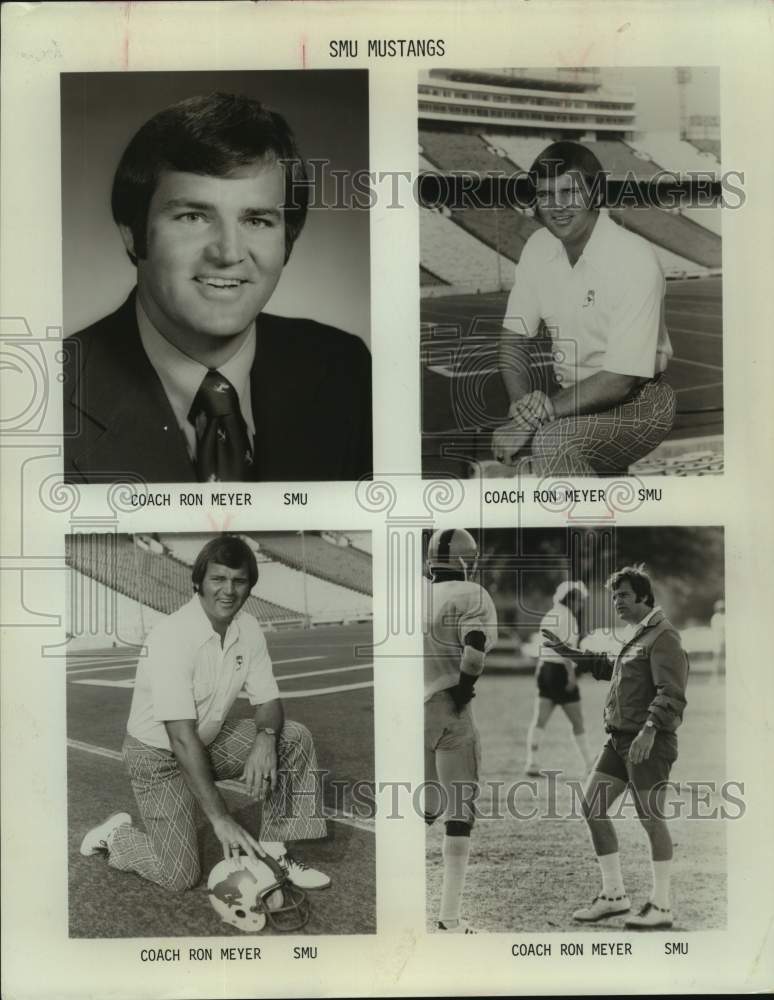 Press Photo Southern Methodist college football coach Ron Meyer - sas14680- Historic Images