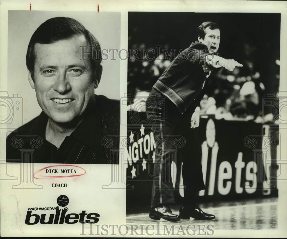 Press Photo Washington Bullets basketball coach Dick Motta - sas14724- Historic Images