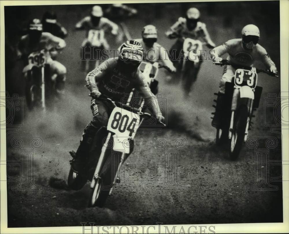 Press Photo Motocross race riders in action - sas14727- Historic Images