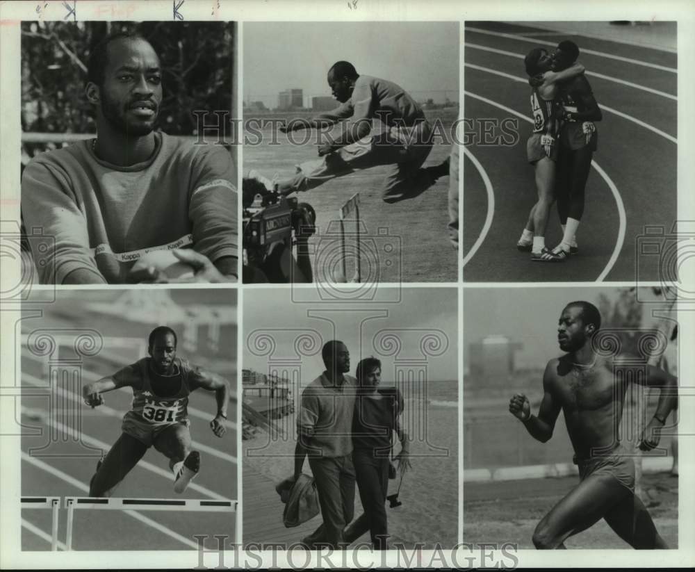 1984 Press Photo American track and field star Edwin Moses - sas14759- Historic Images