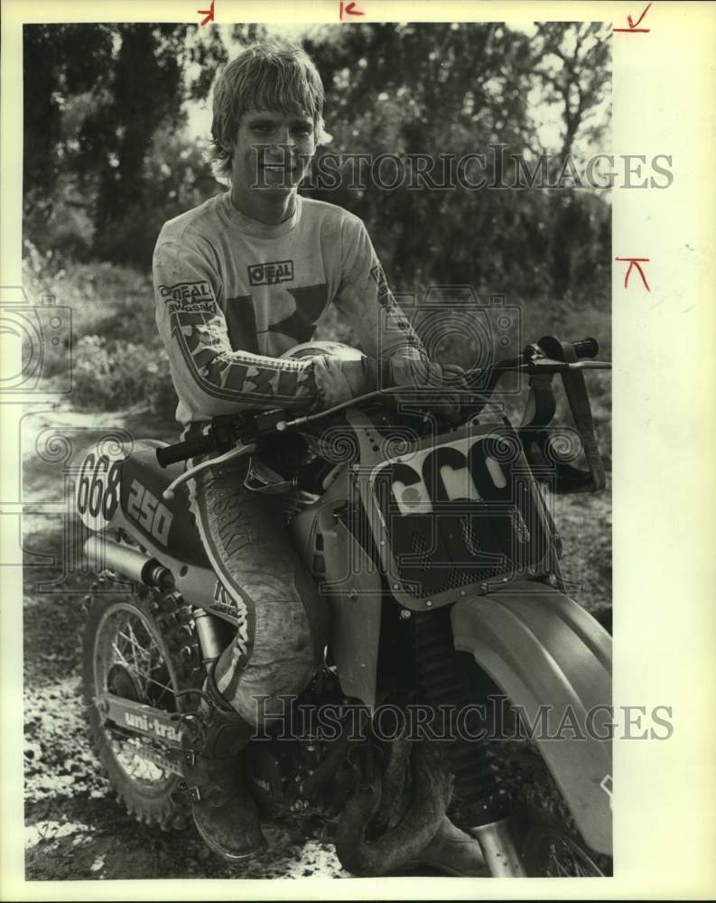 1983 Press Photo Motocross racer Keith Simmons - sas14931- Historic Images