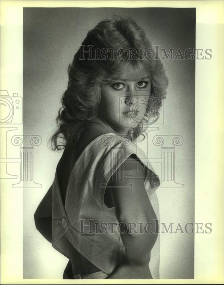 1984 Press Photo San Antonio Gunslingers cheerleader Kimberly Peck - sas15207- Historic Images