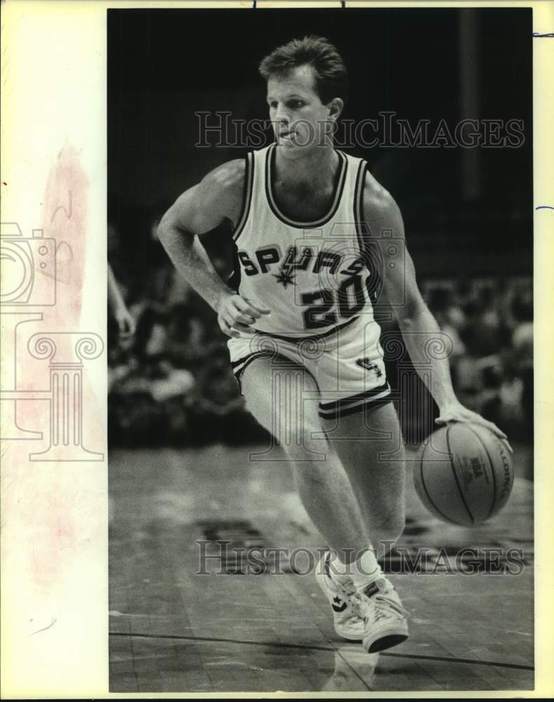 1985 Press Photo San Antonio Spurs basketball player Jon Sundvold - sas15364- Historic Images