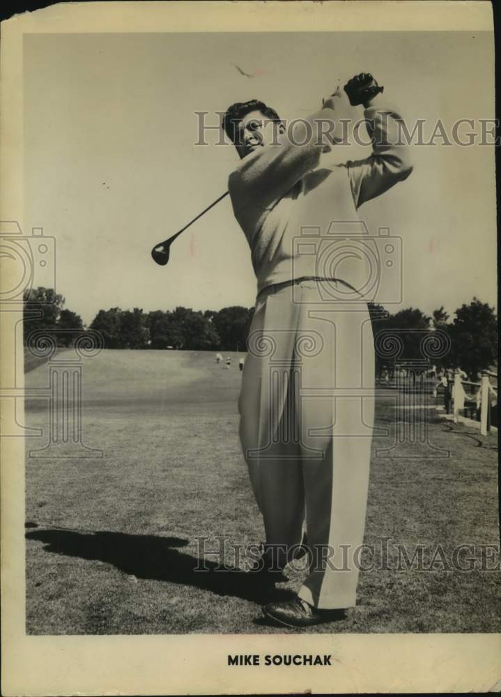 1956 Press Photo Golfer Mike Souehate - sas15441- Historic Images