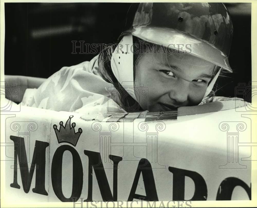 1987 Press Photo San Antonio Soap Box Derby junior racer Abbie Williams- Historic Images