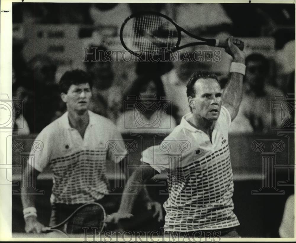 1986 Press Photo San Antonio team tennis players Kim Warwick and Ben Testerman- Historic Images