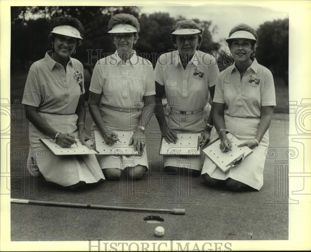 1985 Press Photo Texas Open golf female volunteer coordinators - sas15626- Historic Images