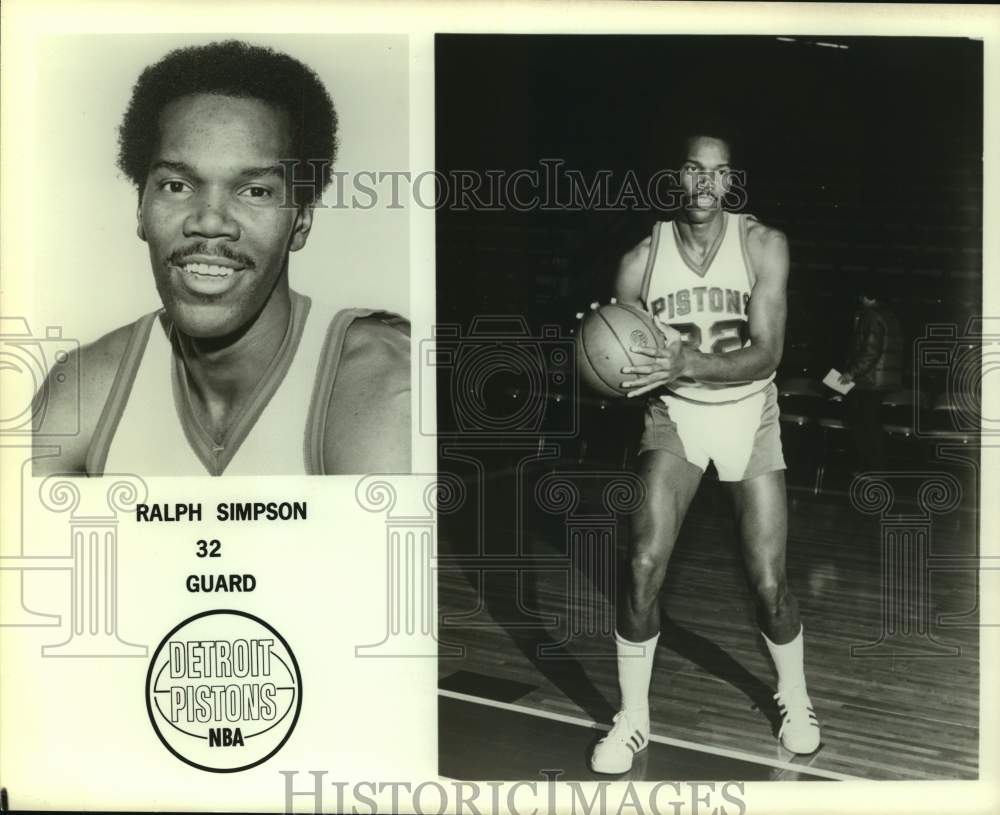 Press Photo Detroit Pistons basketball player Ralph Simpson - sas15663- Historic Images