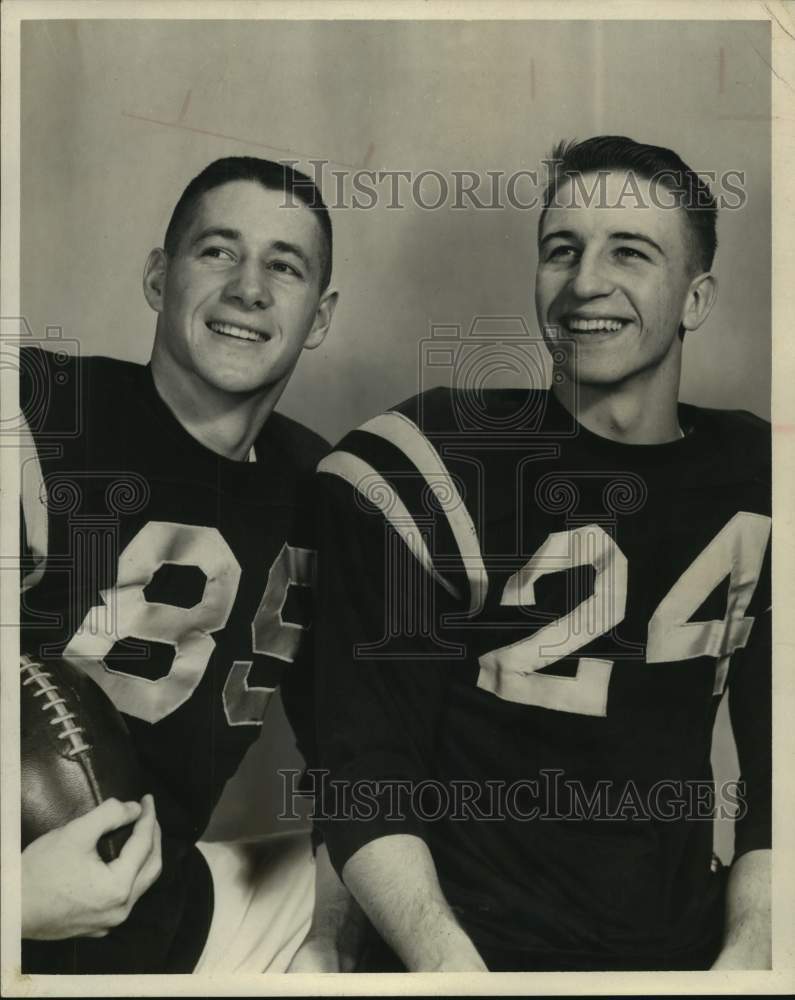 1964 Press Photo Navy football players Steve Stough and Ivan Estes - sas15746- Historic Images