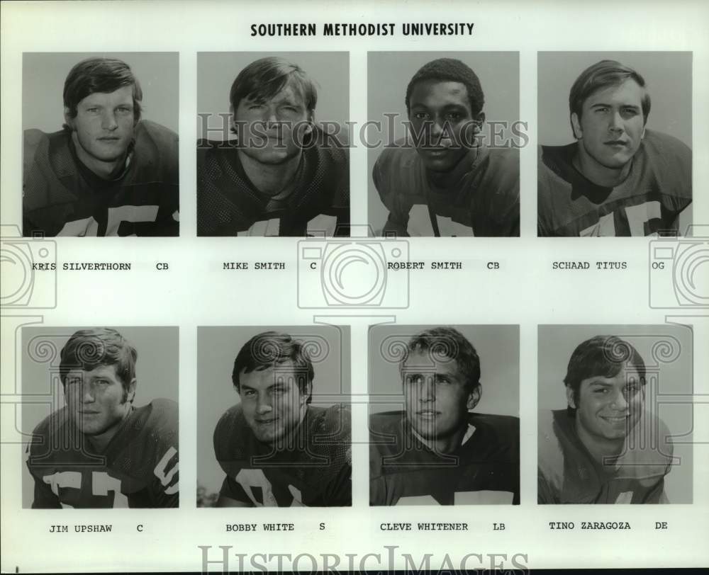 Press Photo Southern Methodist football mug shots - sas15843- Historic Images