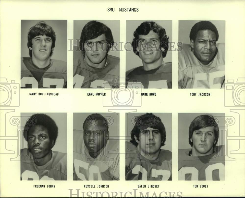 Press Photo Southern Methodist college football mug shots - sas15854- Historic Images