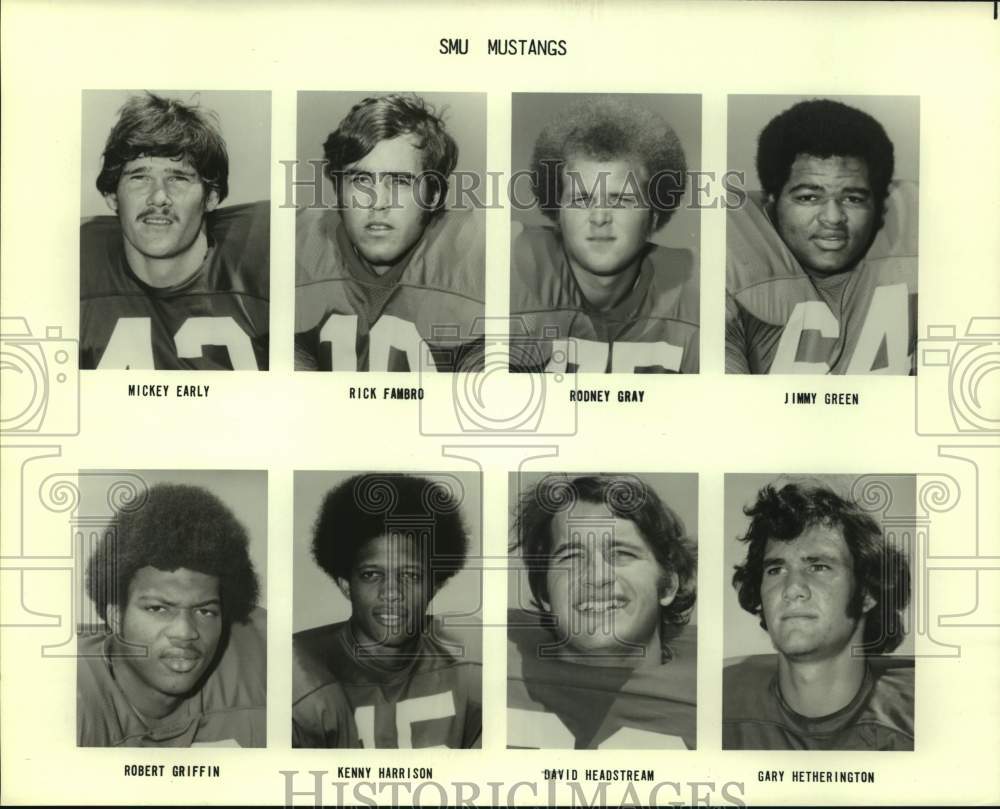 Press Photo Southern Methodist college football mug shots - sas15855- Historic Images