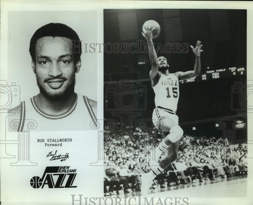 Press Photo New Orleans Jazz basketball player Bud Stallworth - sas15861- Historic Images