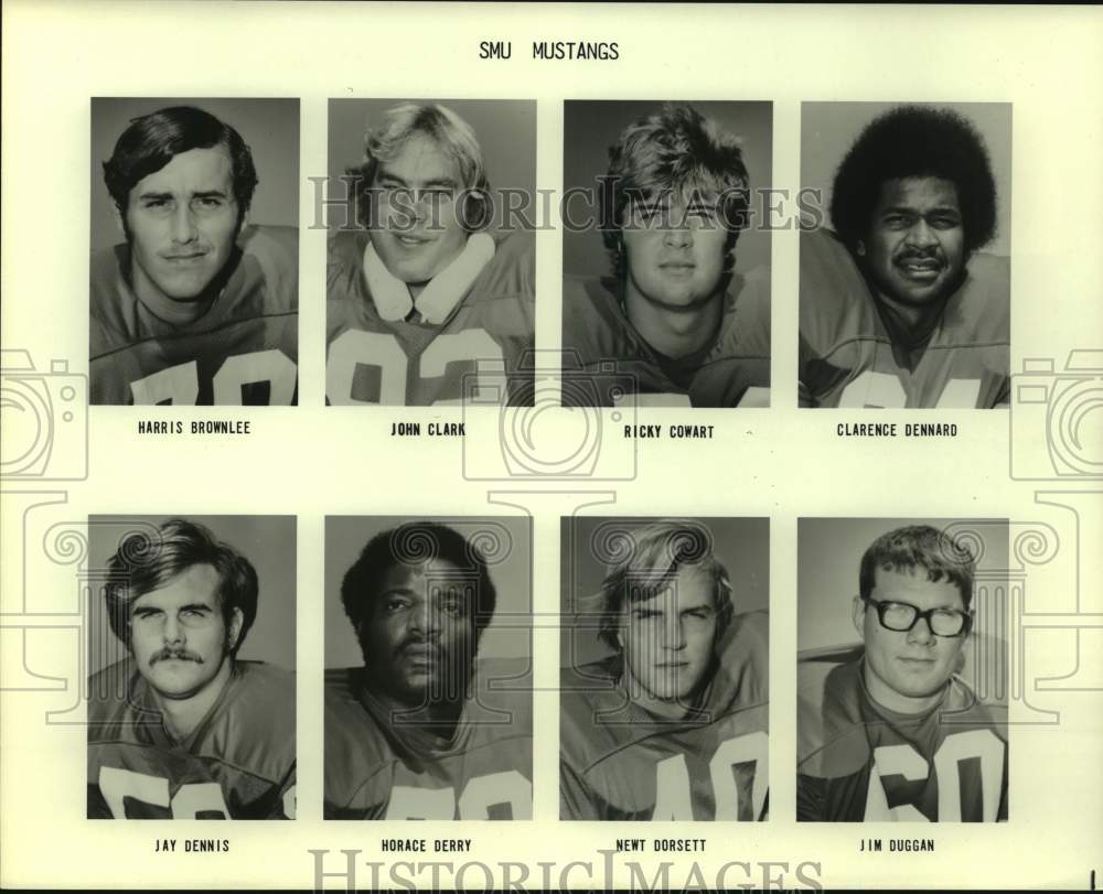 Press Photo Southern Methodist football mug shots - sas15945- Historic Images