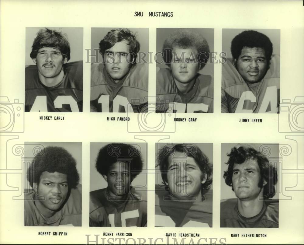 Press Photo Southern Methodist college football mug shots - sas15950- Historic Images