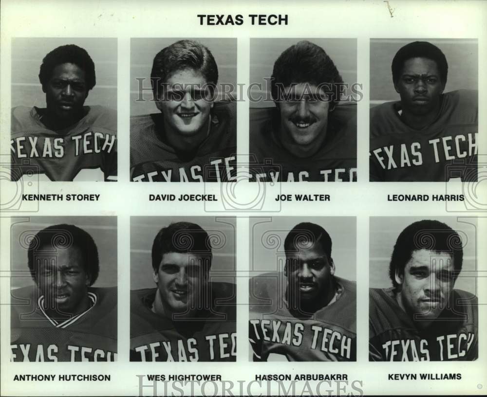 Press Photo Texas Tech college football mug shots - sas15991- Historic Images