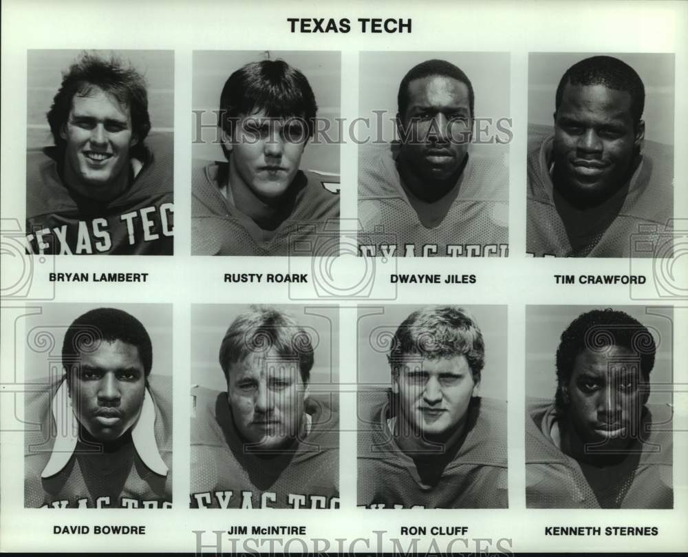 Press Photo Texas Tech college football mug shots - sas15998- Historic Images