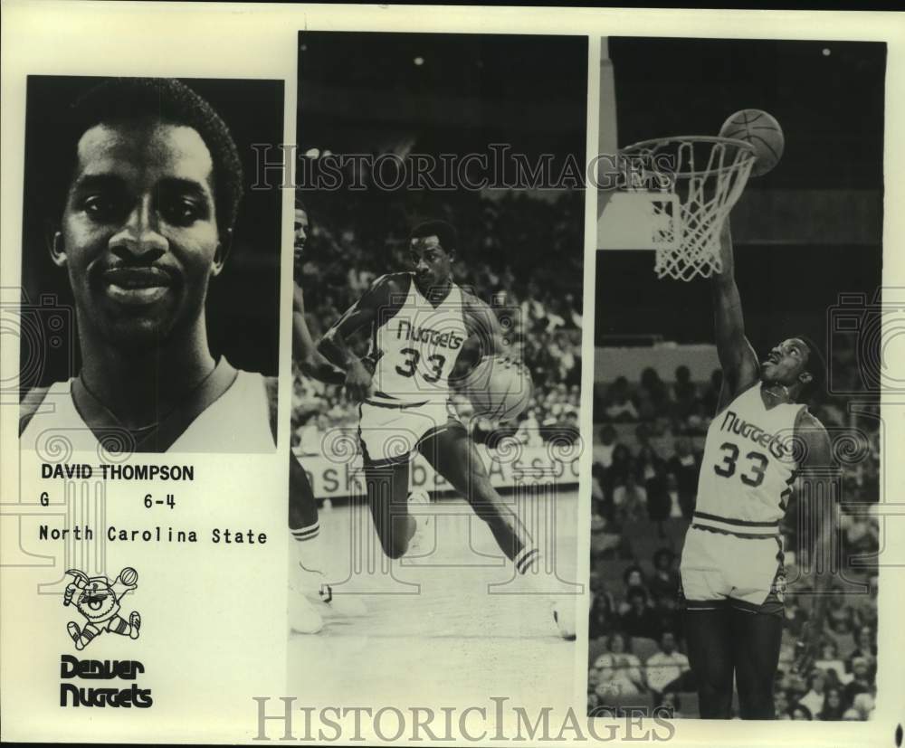 Press Photo Denver Nuggets basketball player David Thompson - sas16215- Historic Images