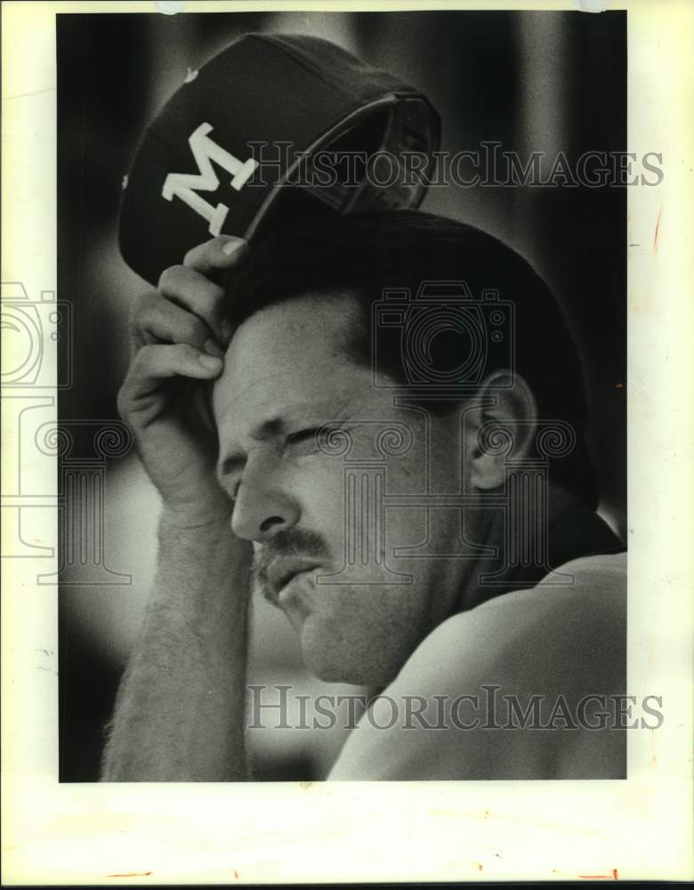 1983 Press Photo MacArthur High baseball coach Paul Lindy - sas16723- Historic Images