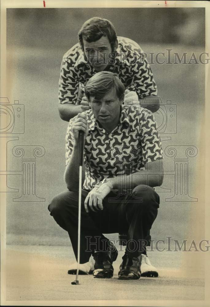 1976 Press Photo British Ryder Cup golfers Peter Oosterhuis and Tony Jacklin- Historic Images