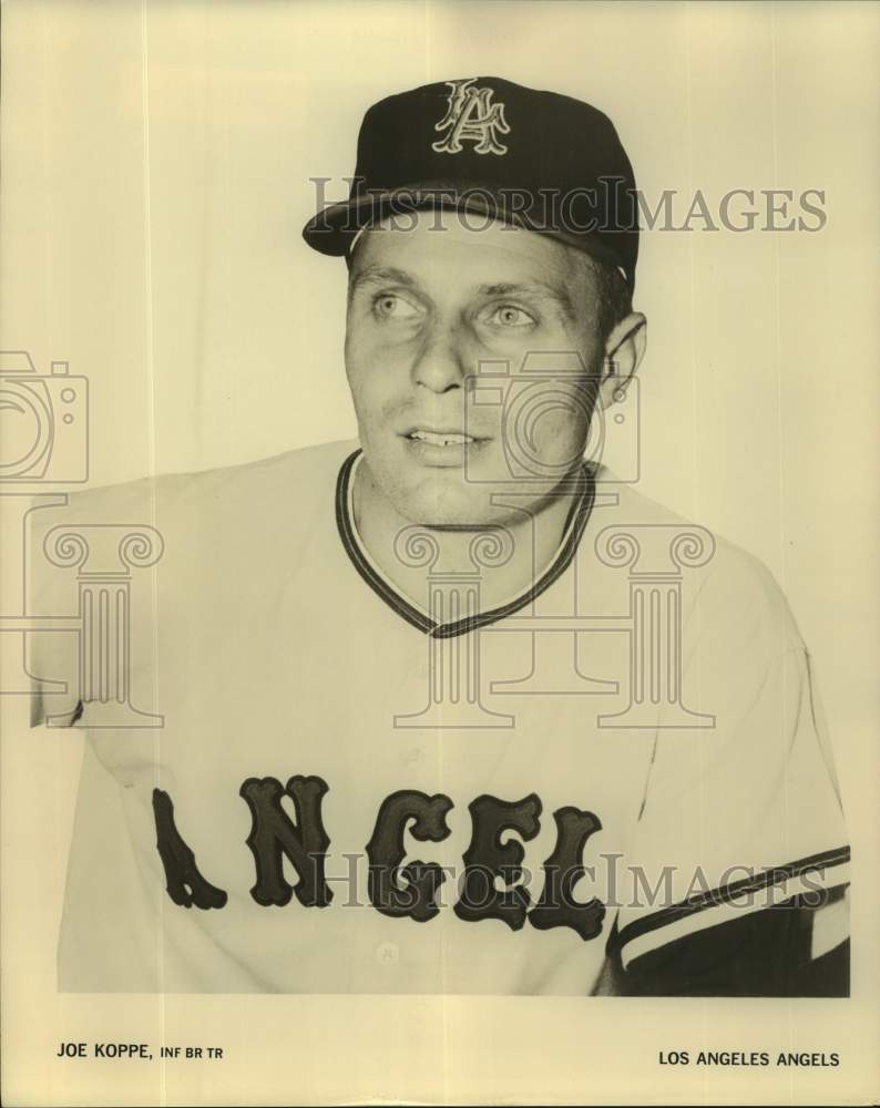 Press Photo Los Angeles Angels baseball player Joe Koppe - sas17387- Historic Images