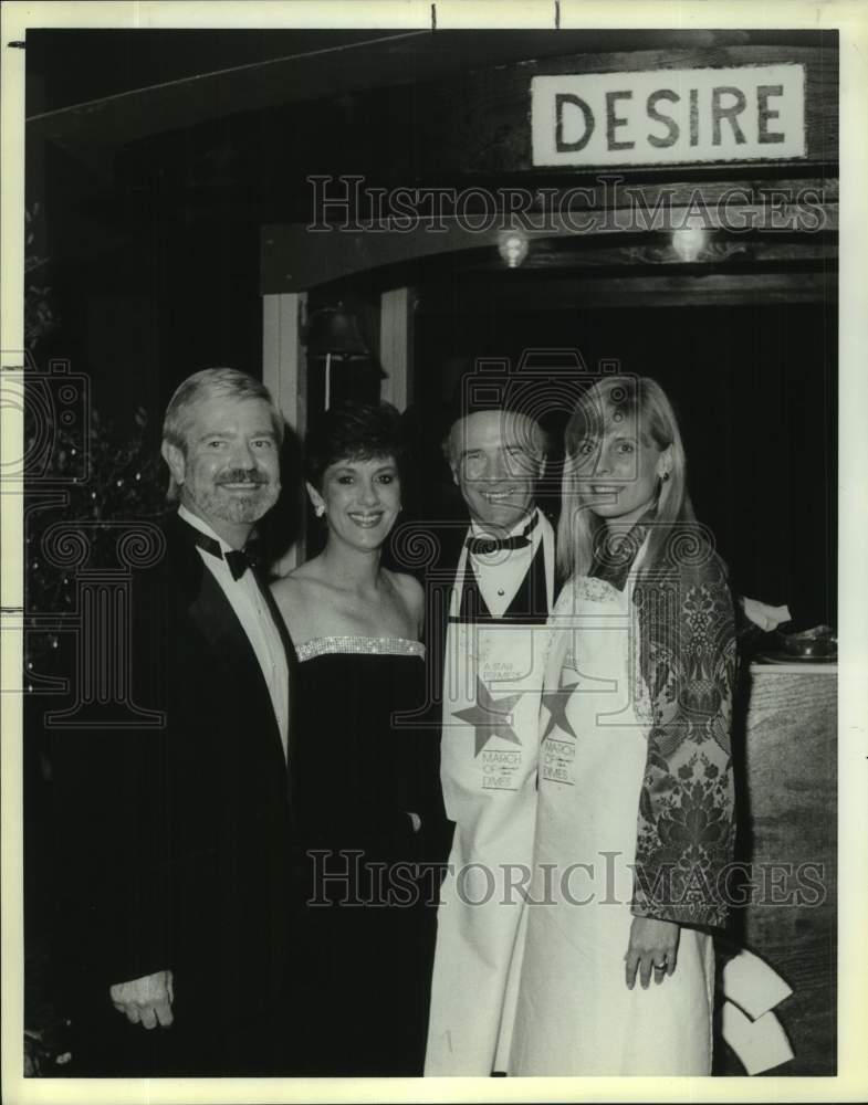 1989 Press Photo Rodeo champion Larry Mahan and guests at March of Dimes event- Historic Images