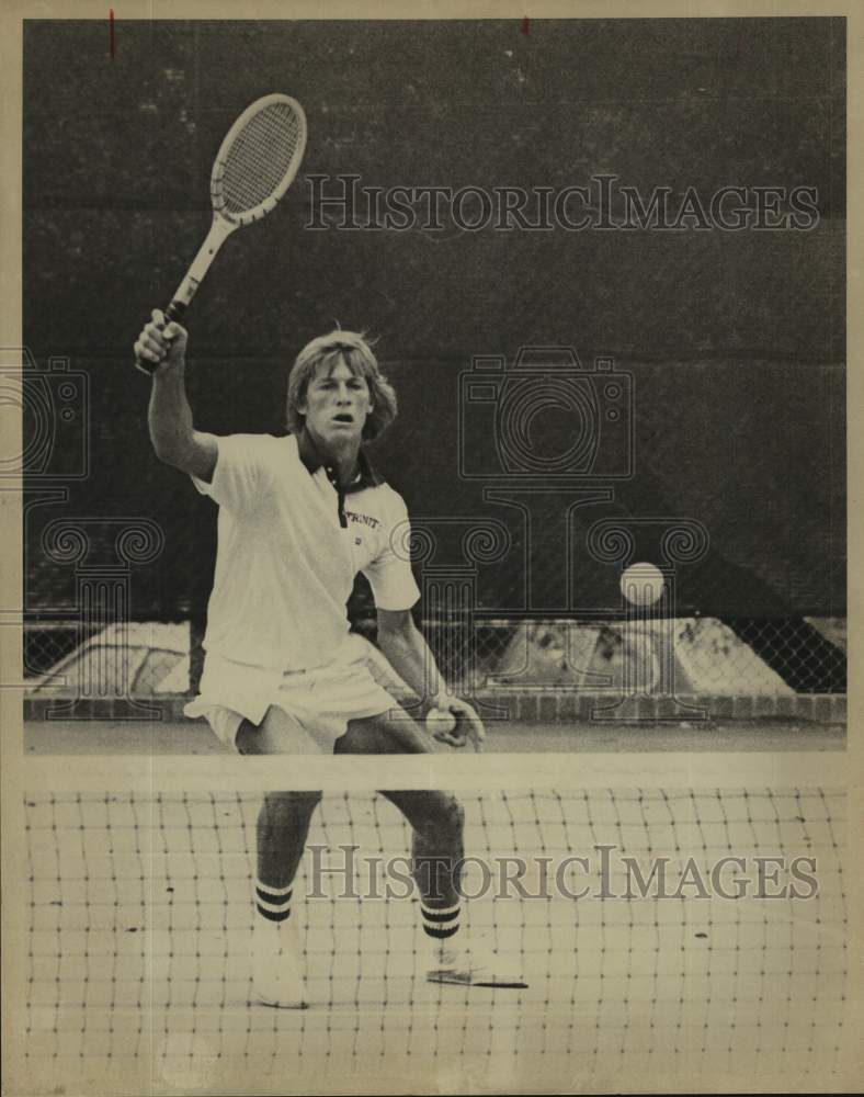 1975 Press Photo Trinity college tennis player Bill Matyastik - sas17516- Historic Images