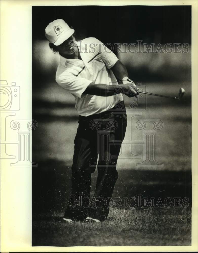 1987 Press Photo Three-time San Antonio City golf champion Les Mackey- Historic Images