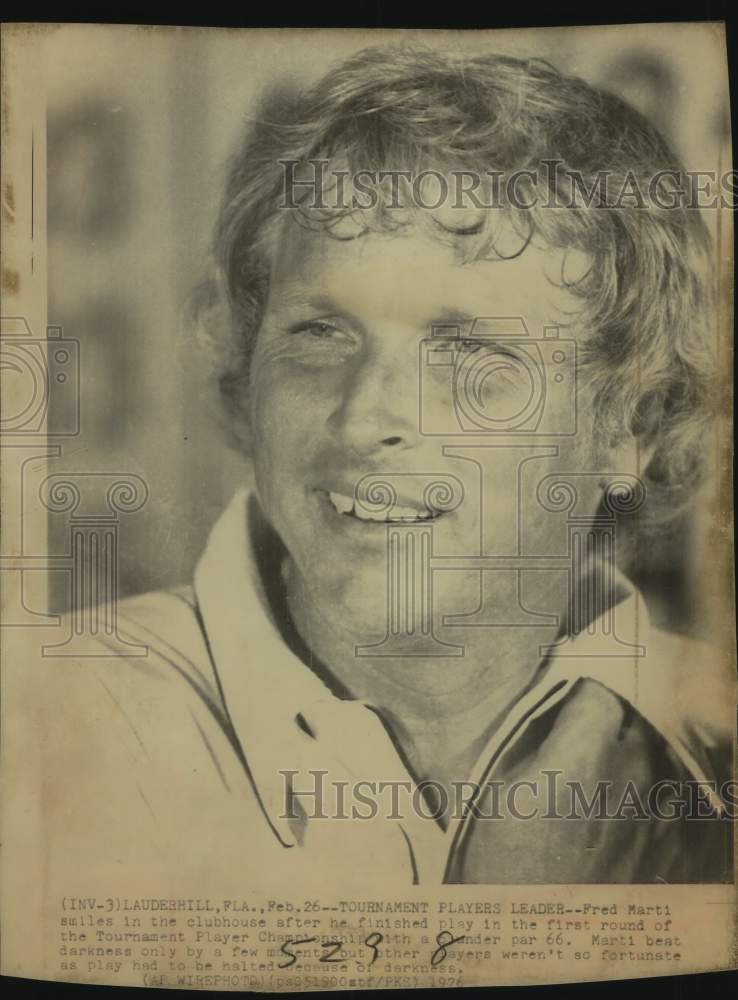 1976 Press Photo Professional golfer Fred Marti - sas17739- Historic Images