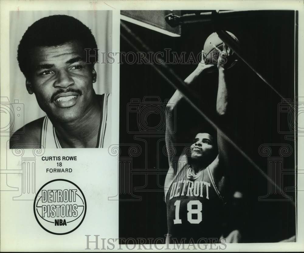 Press Photo Detroit Pistons basketball player Curtis Rowe - sas17803- Historic Images