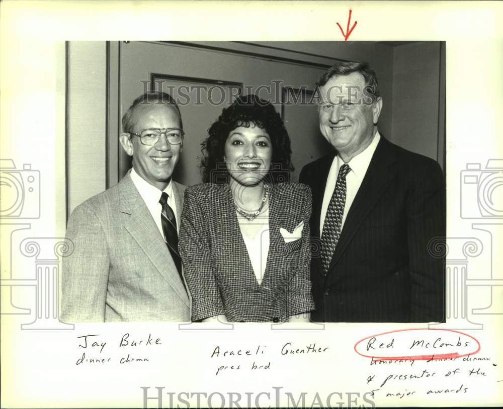 1988 Press Photo San Antonio Volunteer Center awards dinner officials- Historic Images