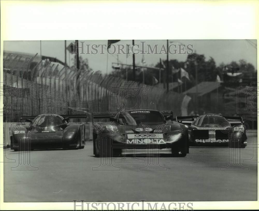 1989 Press Photo Race drivers during Nissan Grand Prix qualifying - sas18078- Historic Images