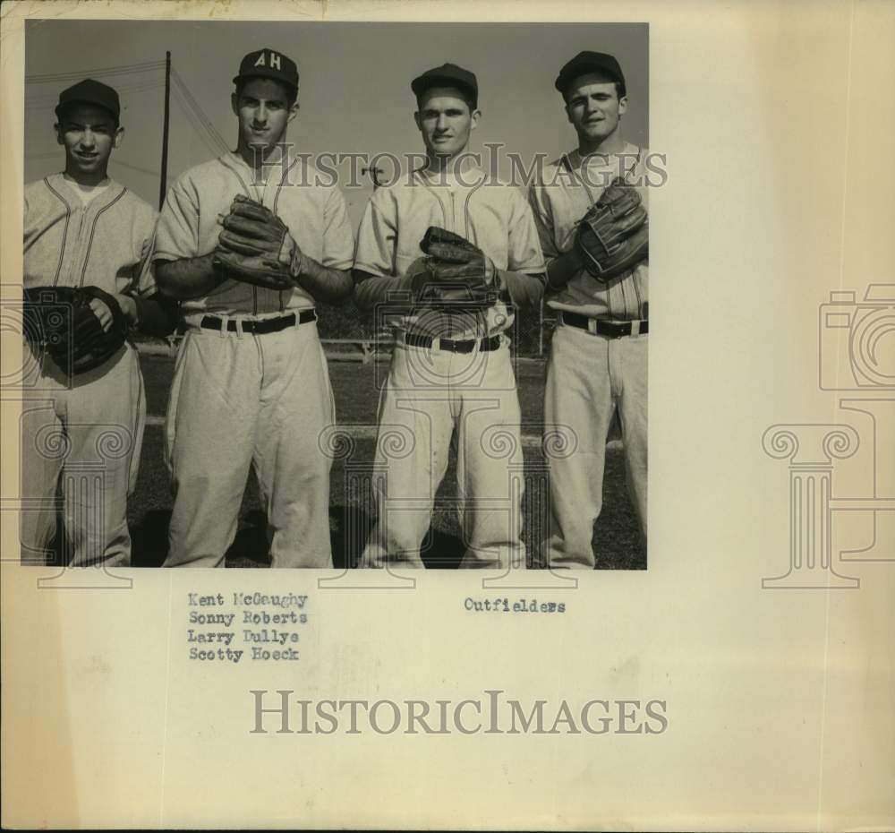 Press Photo A quartet of four baseball outfielders - sas18121- Historic Images