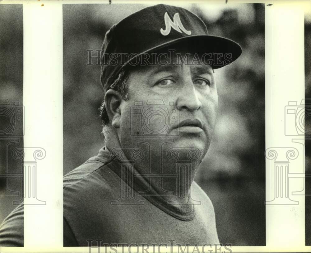 1989 Press Photo Corpus Christi Moody High baseball coach Hector Salinas- Historic Images