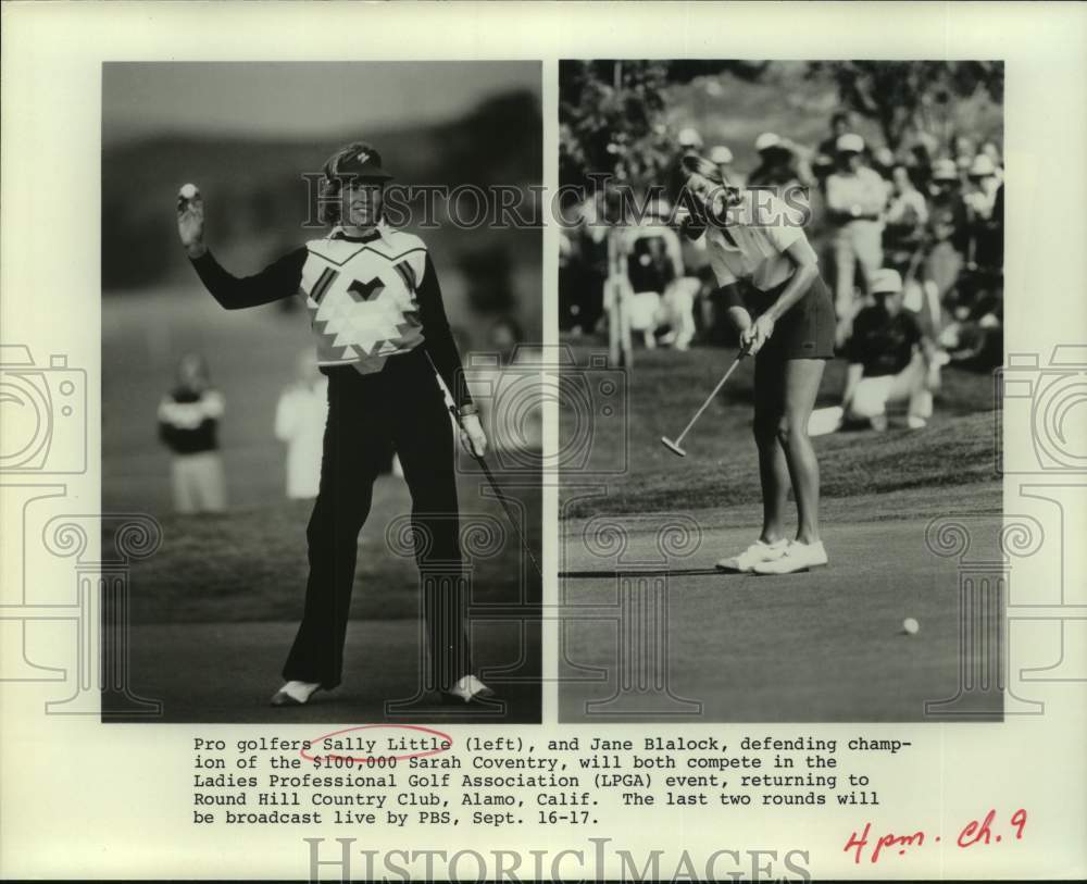 Press Photo LPGA Tour golfers Sally Little and Jane Blalock - sas18222- Historic Images