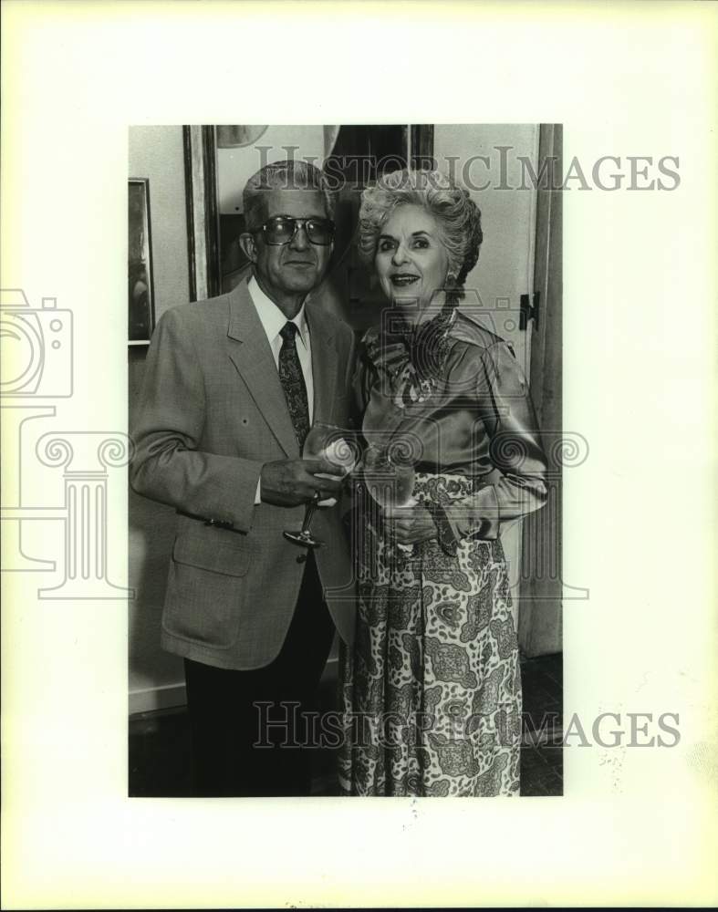 1987 Press Photo Harold and Marilyn Cockburn, Gontcharova Symposium reception- Historic Images