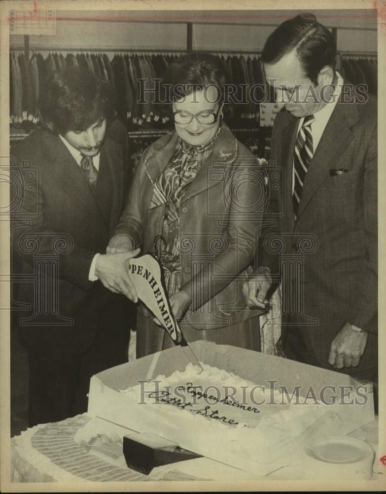 Press Photo Mayor Lila Cockrell with Jerry Lippinier and Richard Calvert- Historic Images