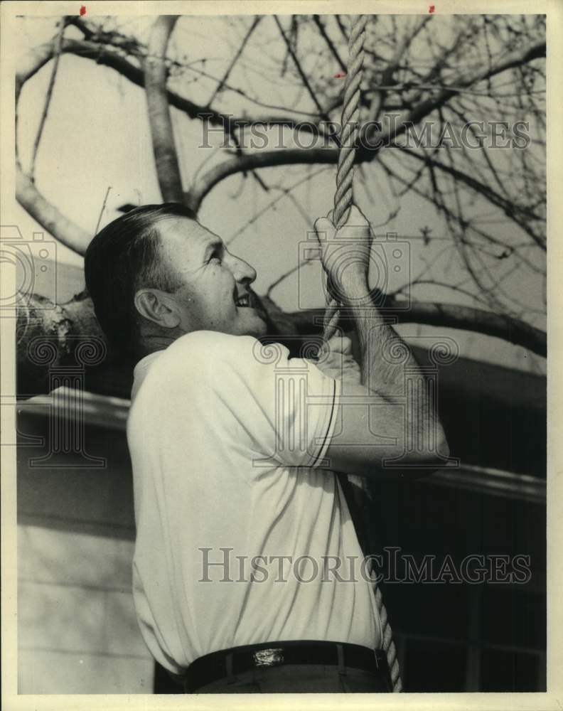 1965 Press Photo Walter Corrigan, keeping trim - sas18565- Historic Images