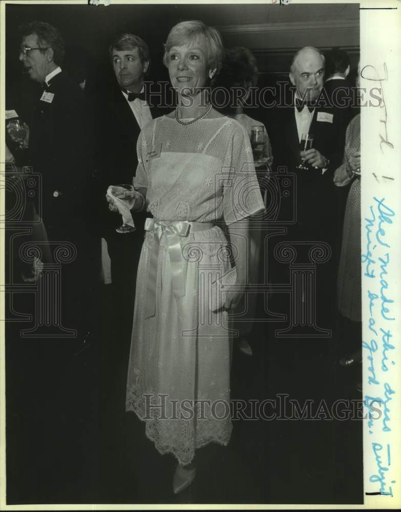 1985 Press Photo Johanna Comuzzi, Rennaissance Party, Plaza Club - sas18667- Historic Images