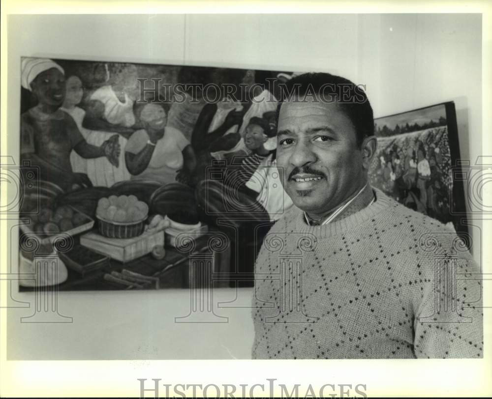 1990 Press Photo Artist John Coleman at Carver Culture Center - sas18954- Historic Images