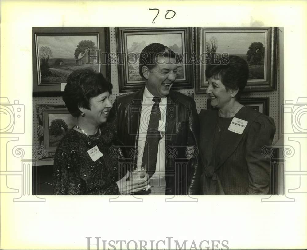 1987 Press Photo Dorothy &amp; Randy Curtis &amp; Donna Popp View Western Art- Historic Images