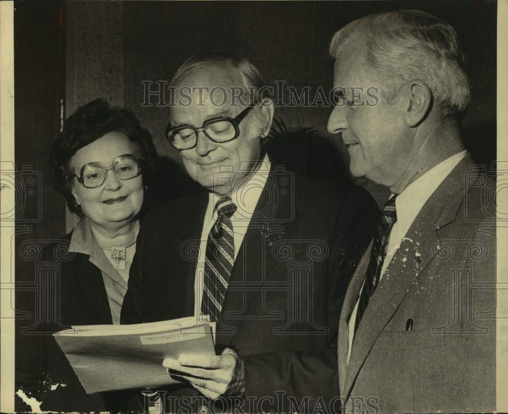 1981 Press Photo Mayor Lila Cockrell, Harold O&#39;Kelley &amp; Robert McDermott- Historic Images