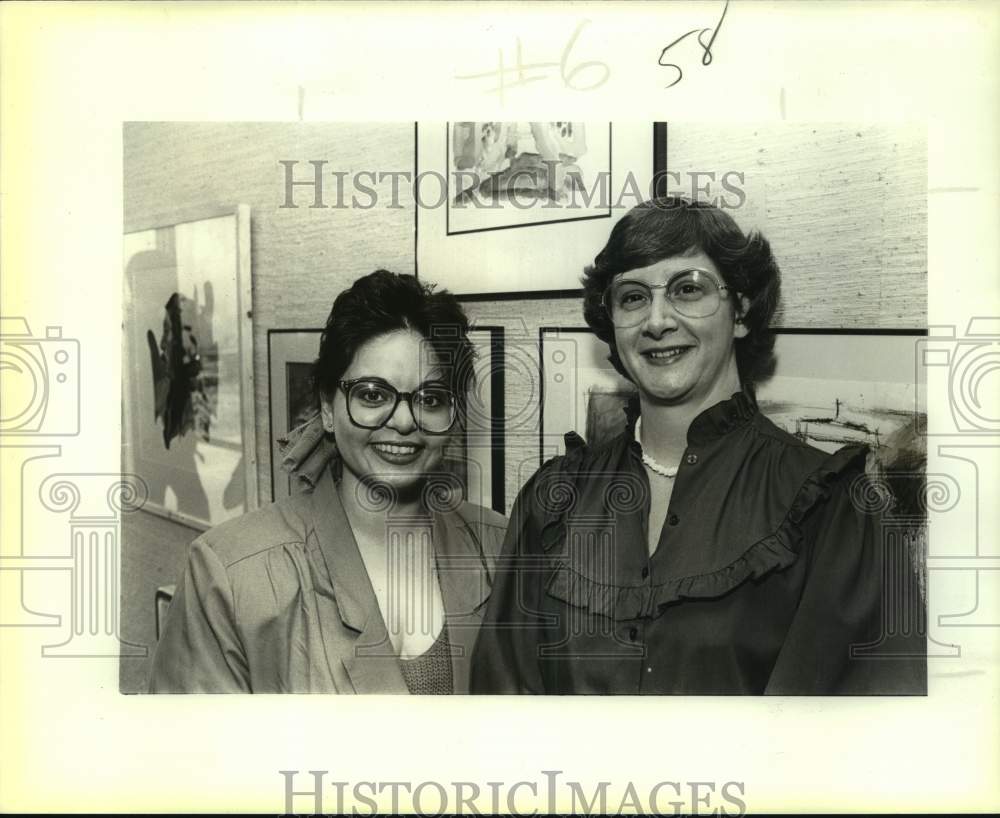 1987 Press Photo Tina De Rivera & Merrilee Swinford of Artists' Alliance- Historic Images