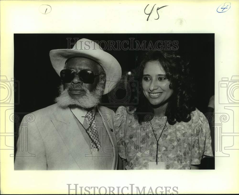 1986 Press Photo Thomas Epperson & JoAnn De Hoyos at Lone Star Brewery Party- Historic Images