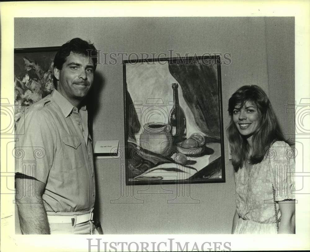 1989 Press Photo Howard &amp; Jamie Deichen at Artist Juanita Chipman Reception- Historic Images