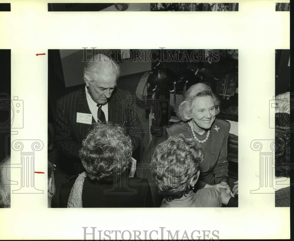 1989 Press Photo Former Governor John &amp; Wife Nellie Connally at Ceremony- Historic Images