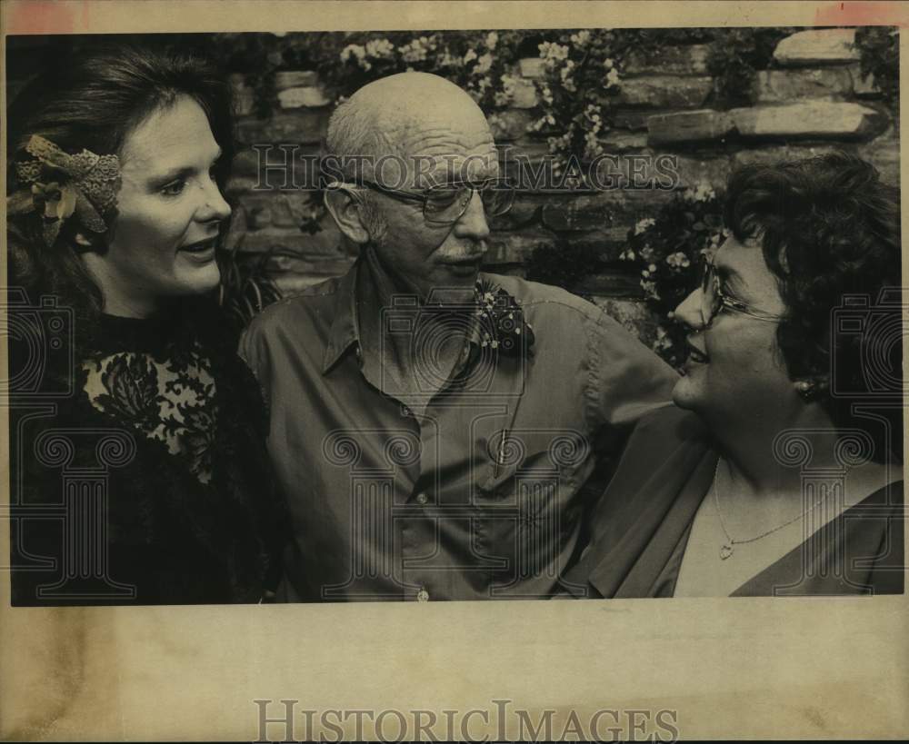 1979 Press Photo Liz Cova&#39;rd, Al Hundere &amp; Mrs. Gerhard Buech at Cova&#39;rd Party- Historic Images