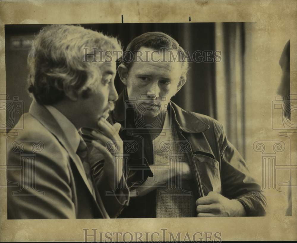 1982 Press Photo Colton Copeland &amp; His Attorney at Trial - sas19562- Historic Images