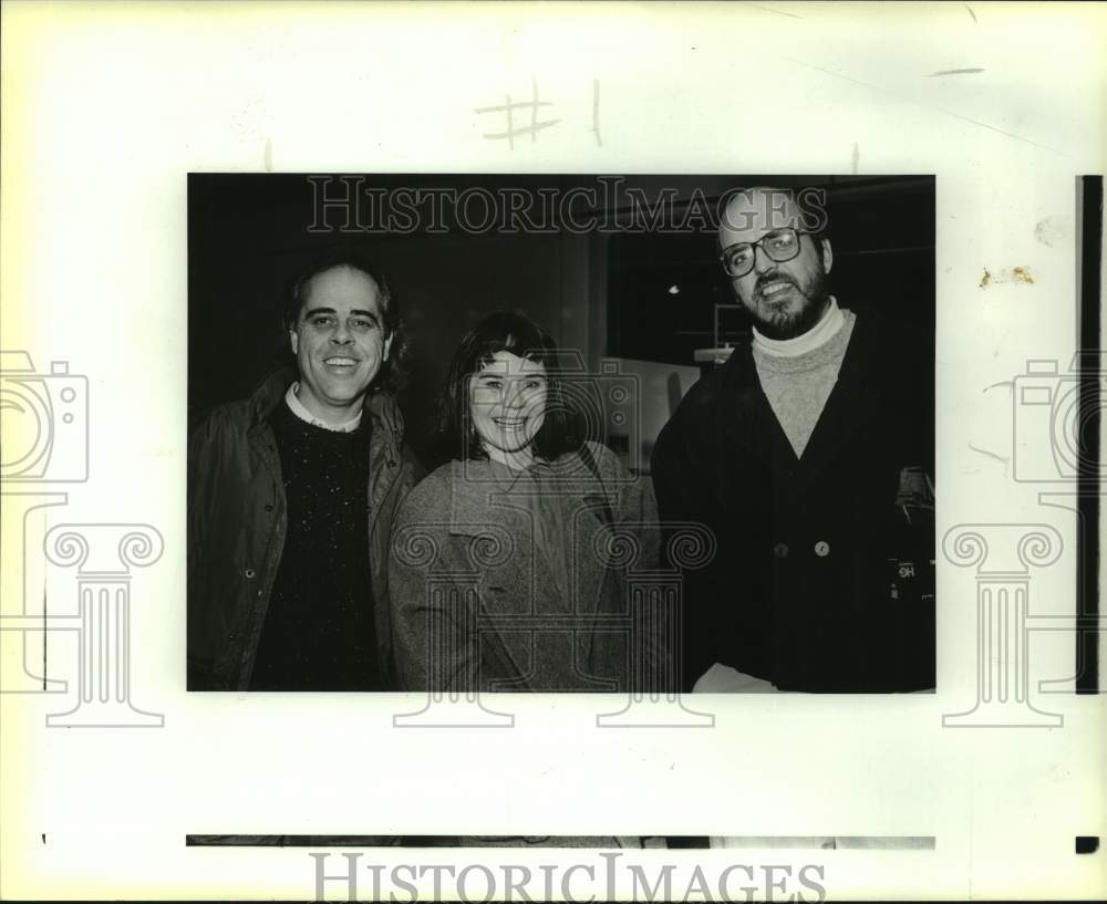 1988 Press Photo Ric Collier, Future Akins & Jeffrey Moore, Blue Star Art Space- Historic Images